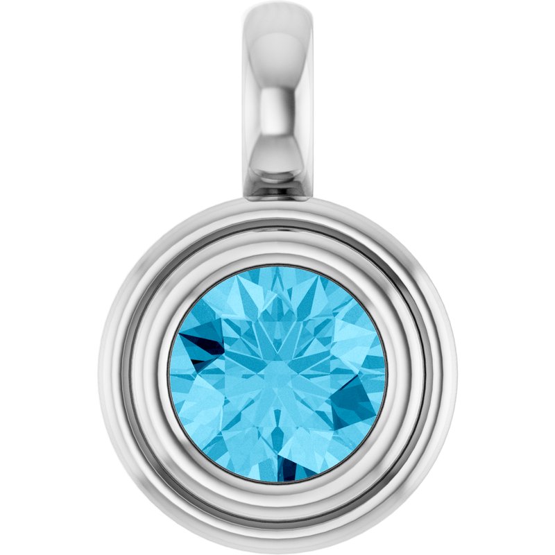 Bezel-Set Solitaire Charm/Pendant No. 2