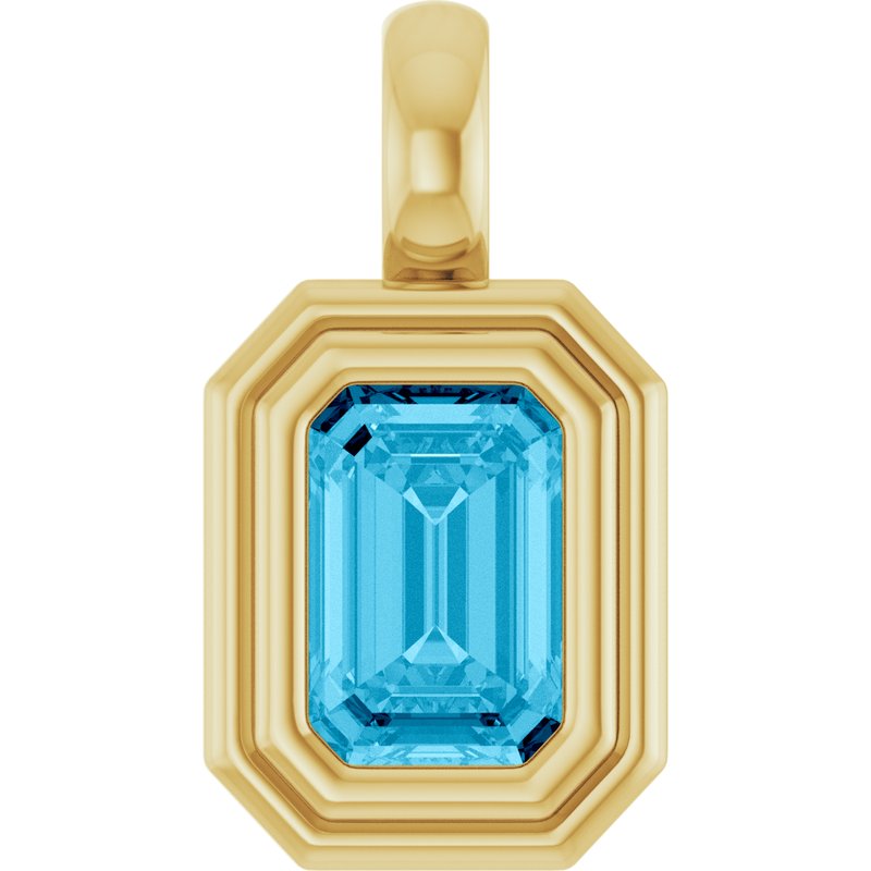 Bezel-Set Solitaire Charm/Pendant No. 2