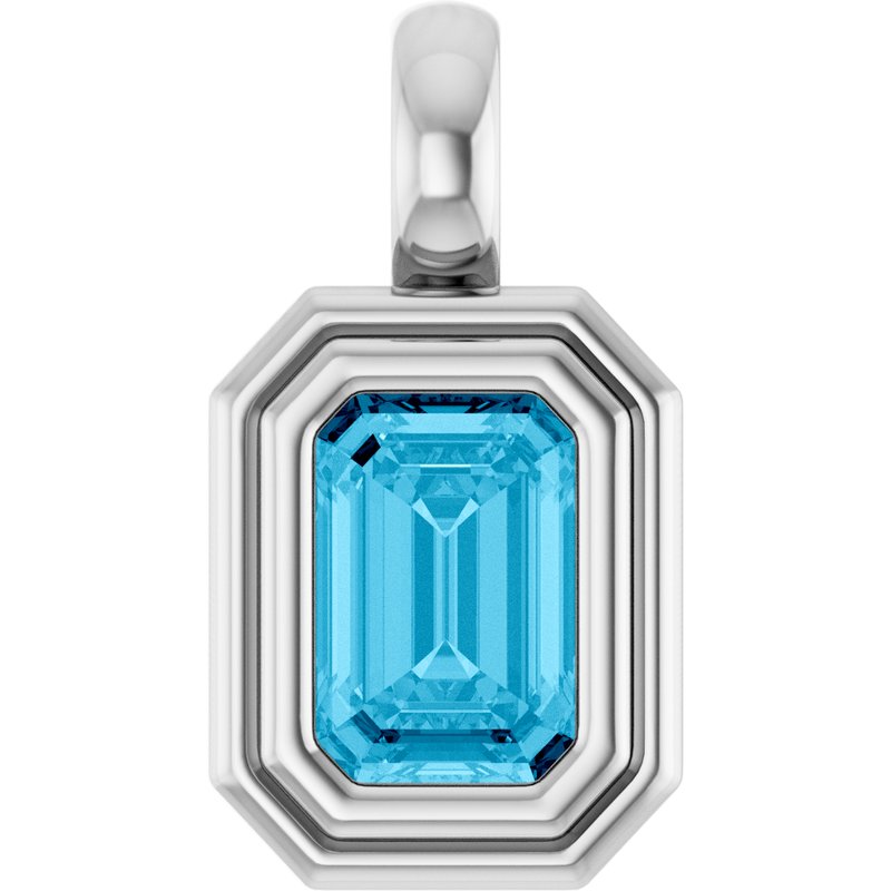 Bezel-Set Solitaire Charm/Pendant No. 2