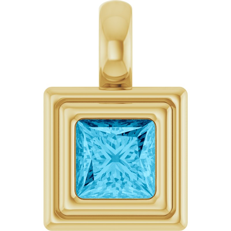 Bezel-Set Solitaire Charm/Pendant No. 2