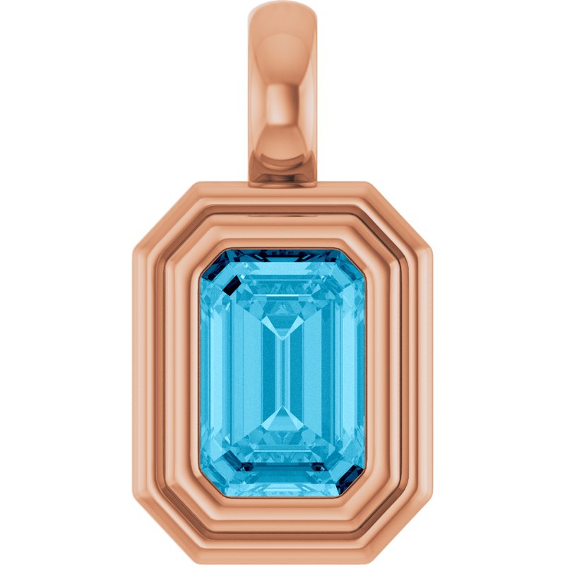 Bezel-Set Solitaire Charm/Pendant No. 2