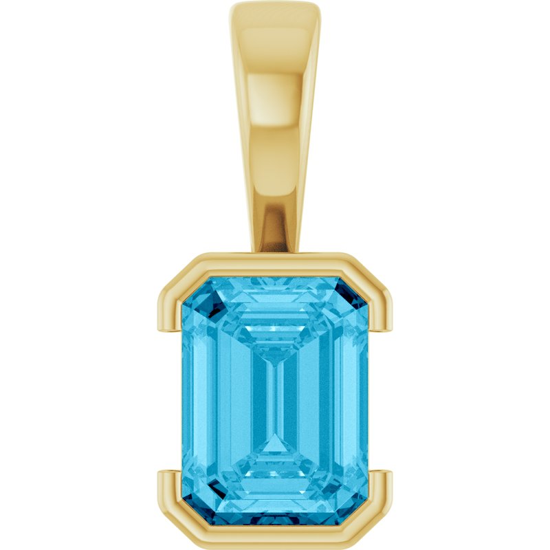 Half Bezel Solitaire Charm/Pendant