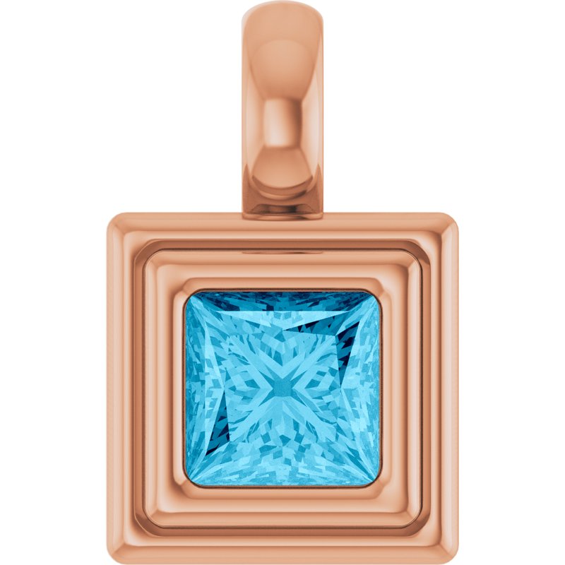 Bezel-Set Solitaire Charm/Pendant No. 2