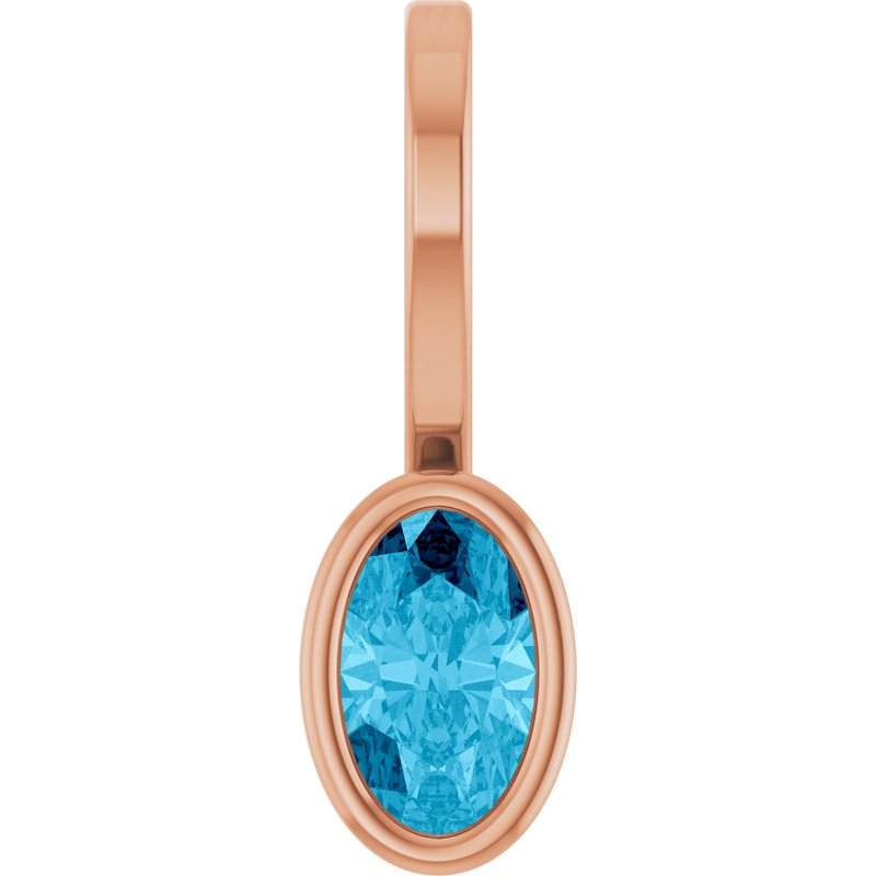 Bezel-Set Solitaire Charm/Pendant No. 3