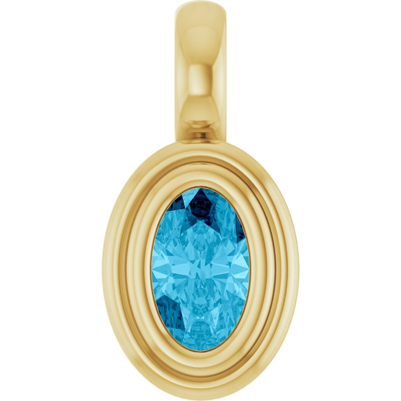 Bezel-Set Solitaire Charm/Pendant No. 2