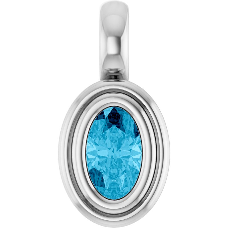 Bezel-Set Solitaire Charm/Pendant No. 2