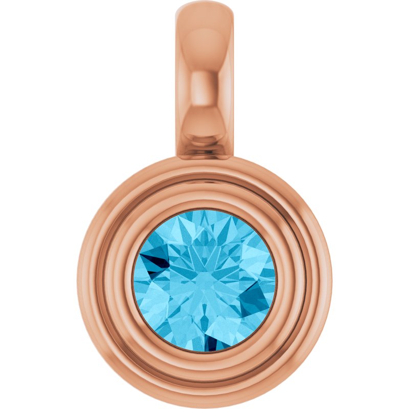 Bezel-Set Solitaire Charm/Pendant No. 2