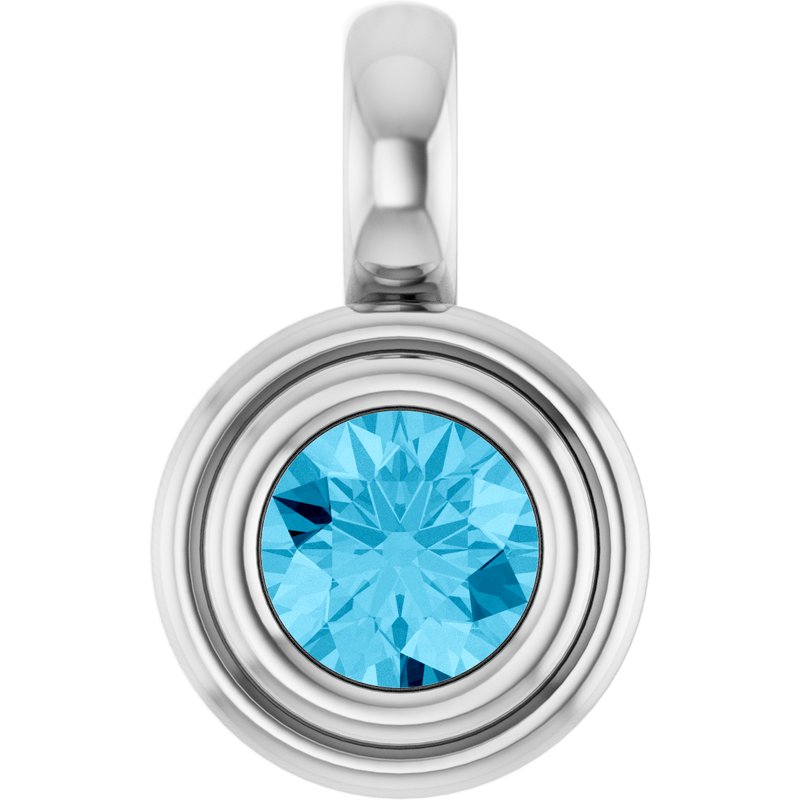 Bezel-Set Solitaire Charm/Pendant No. 2