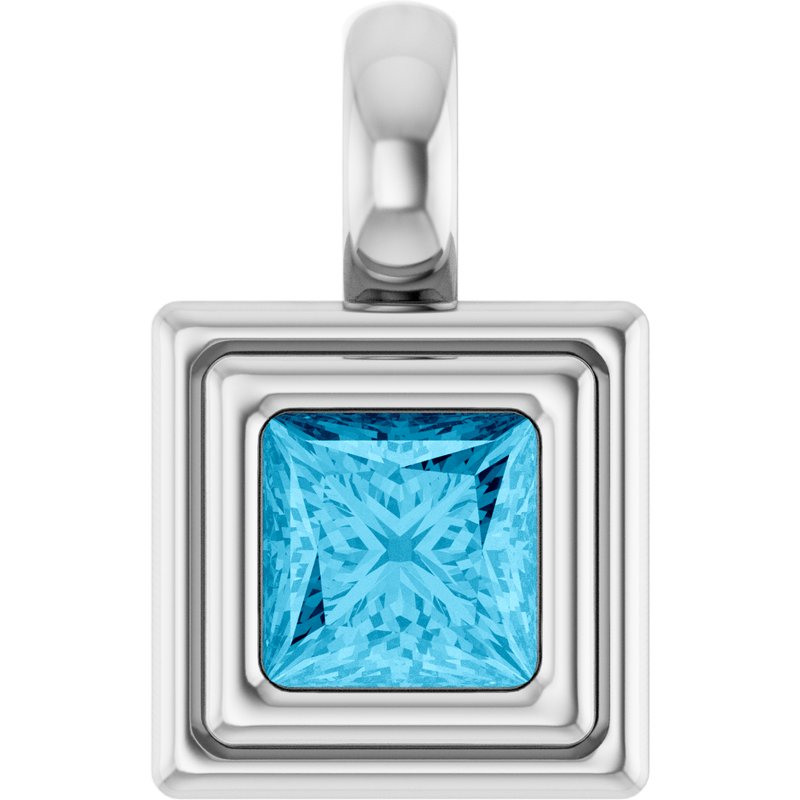 Bezel-Set Solitaire Charm/Pendant No. 2