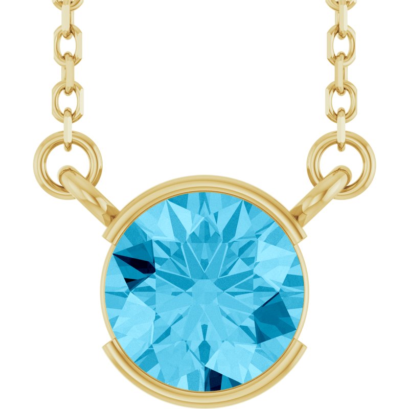 Half-Bezel Solitaire Necklace or Center