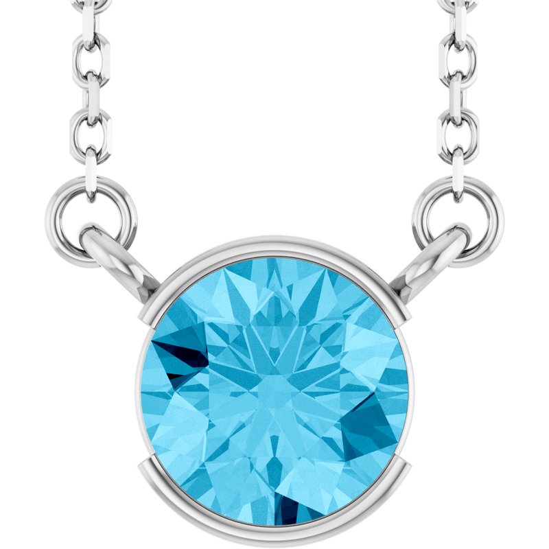 Half-Bezel Solitaire Necklace or Center