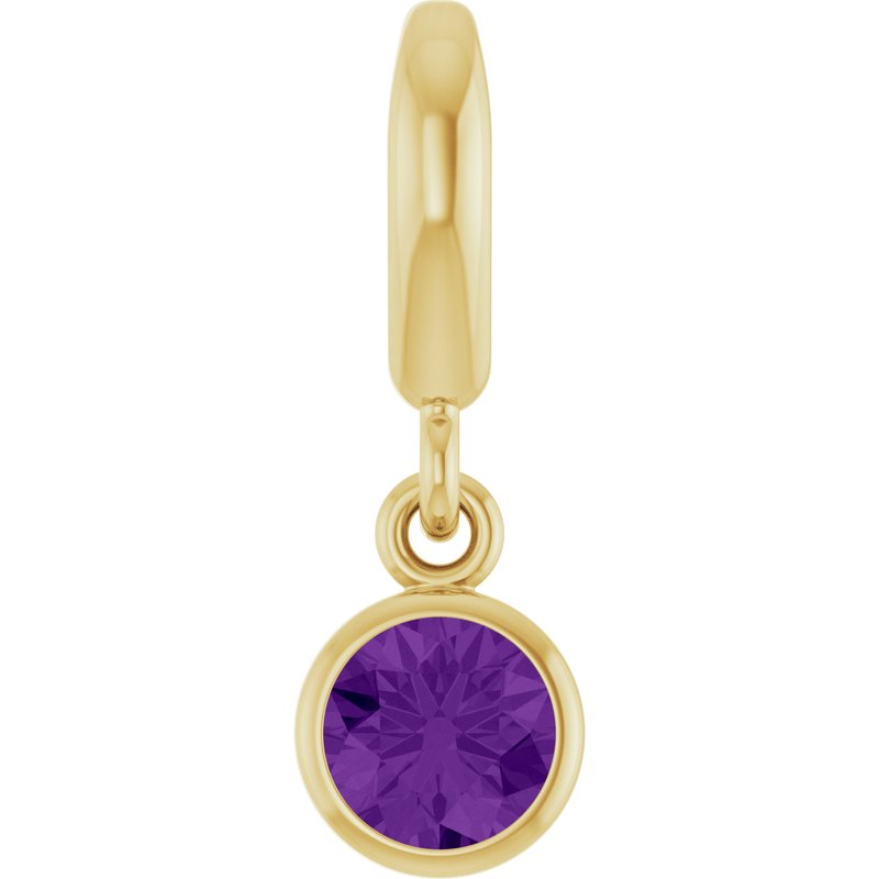 Bezel-Set Solitaire Charm/Pendant No. 4