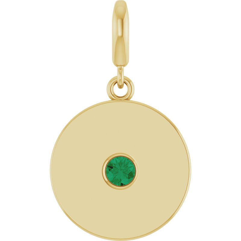 Accented Disc Charm/Pendant