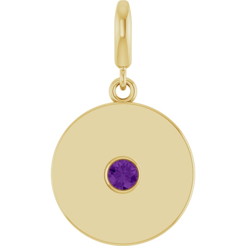 Accented Disc Charm/Pendant
