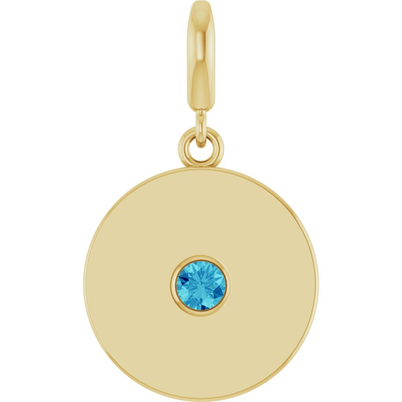 Accented Disc Charm/Pendant