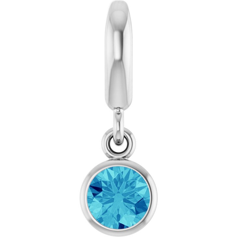 Bezel-Set Solitaire Charm/Pendant No. 4