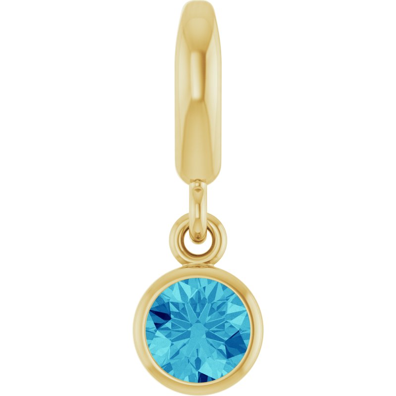 Bezel-Set Solitaire Charm/Pendant No. 4