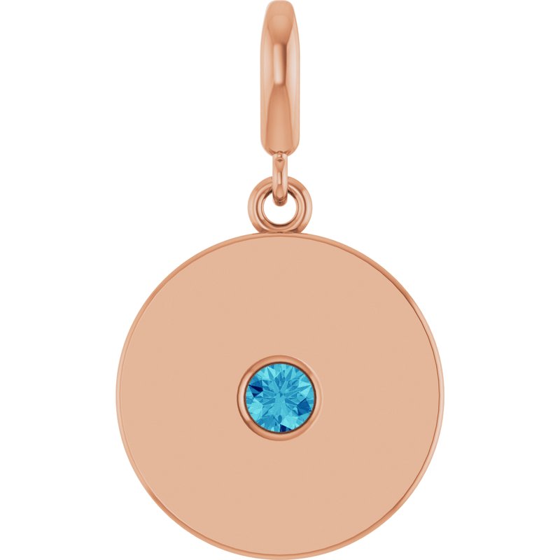 Accented Disc Charm/Pendant