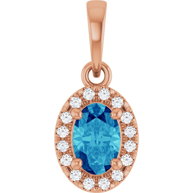 French-Set Halo-Style Pendant