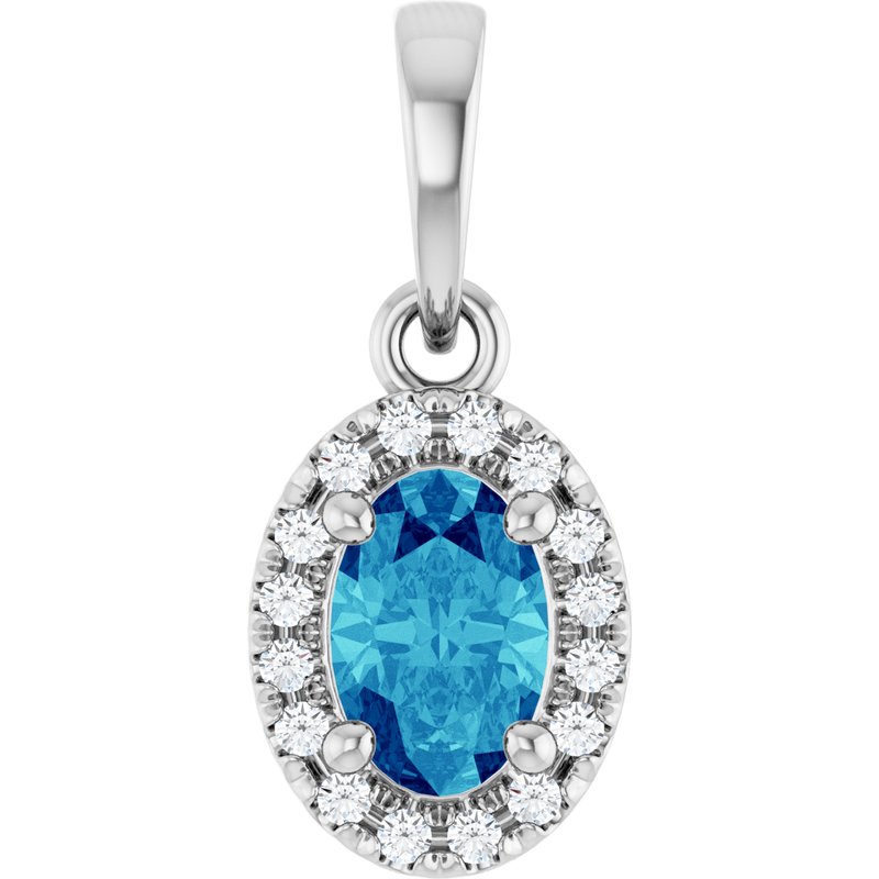 French-Set Halo-Style Pendant