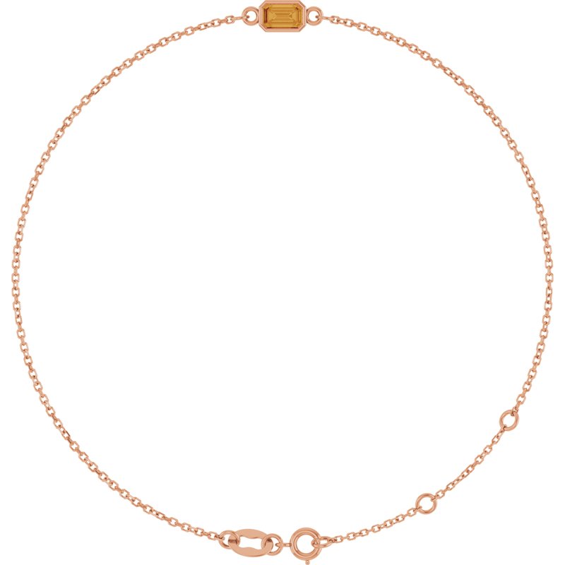 Bezel-Set Link Bracelet