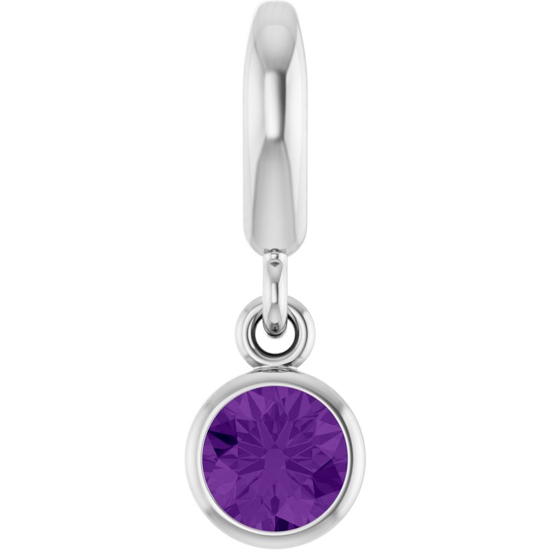 Bezel-Set Solitaire Charm/Pendant No. 4