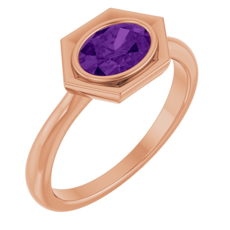Bezel-Set Geometric Solitaire Ring