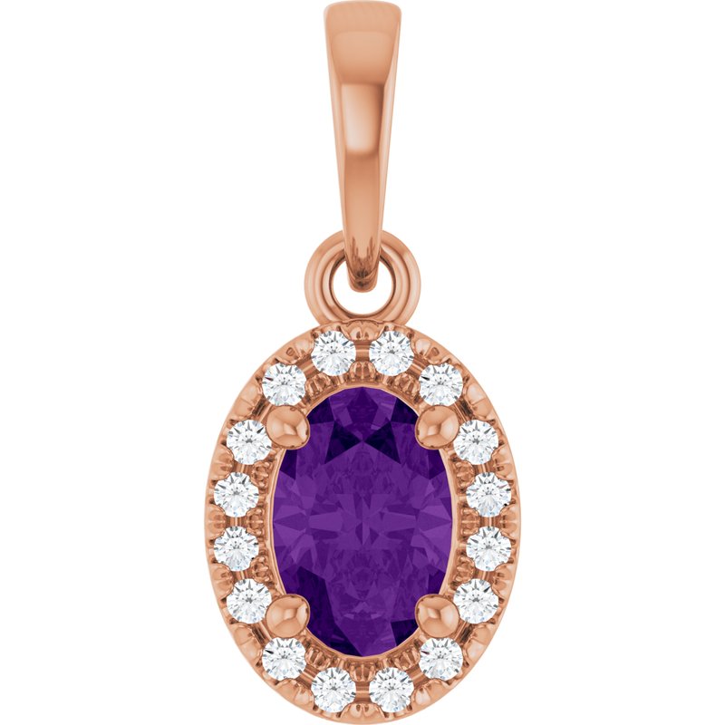 French-Set Halo-Style Pendant