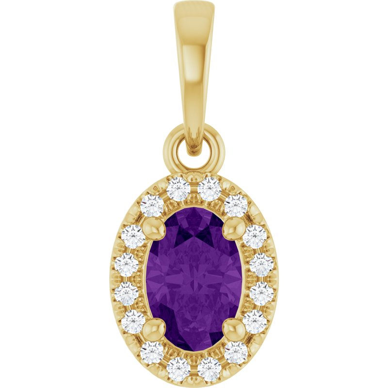 French-Set Halo-Style Pendant