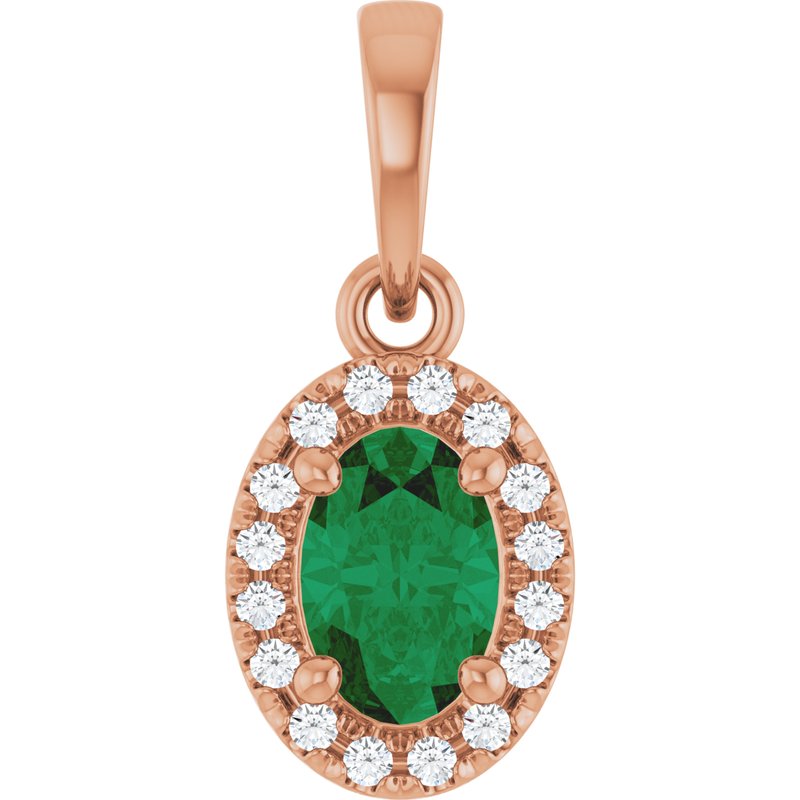 French-Set Halo-Style Pendant