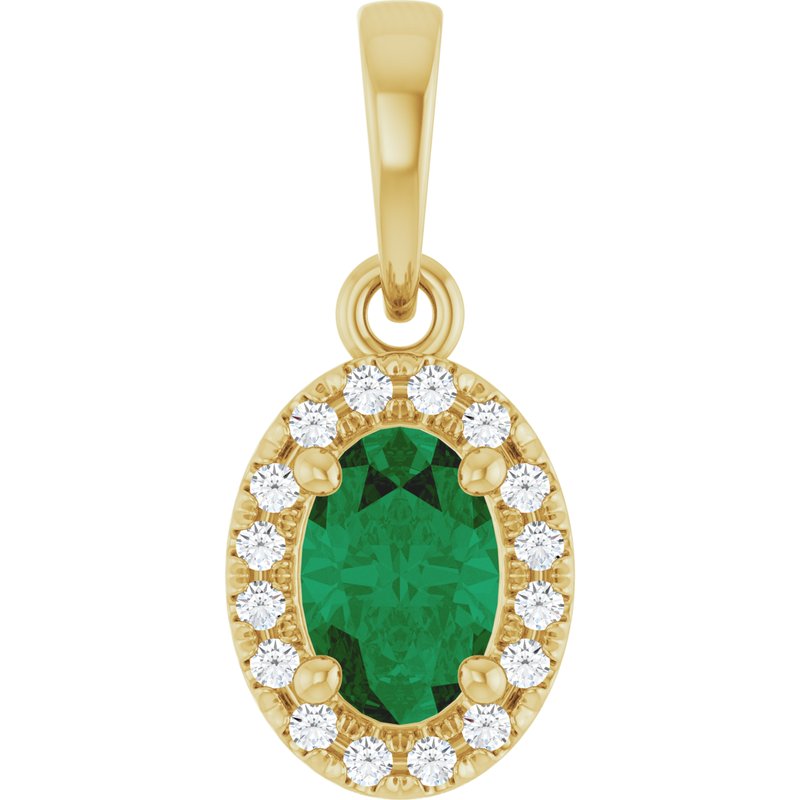 French-Set Halo-Style Pendant