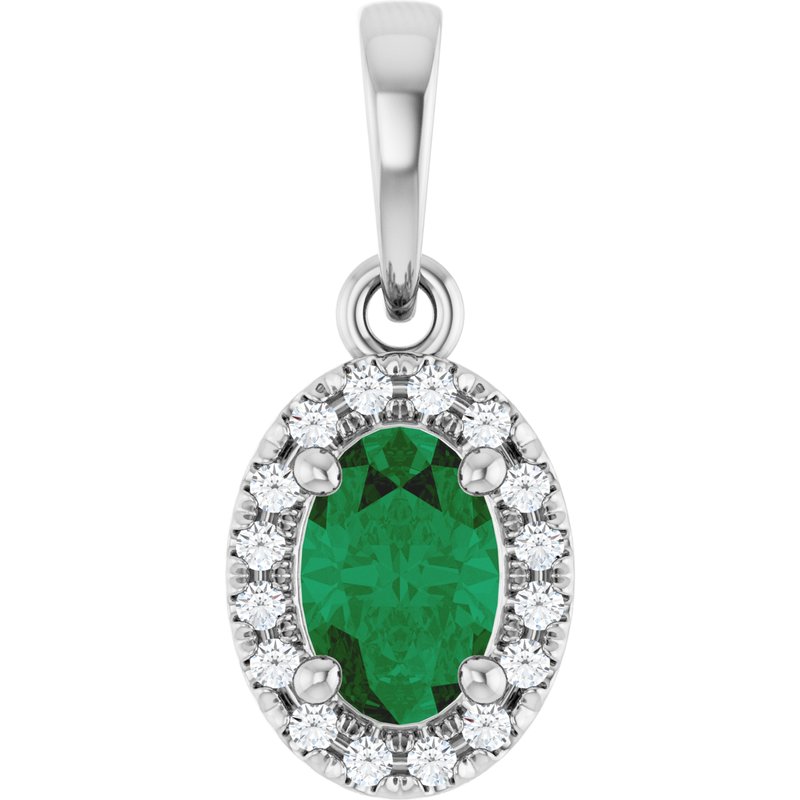 French-Set Halo-Style Pendant