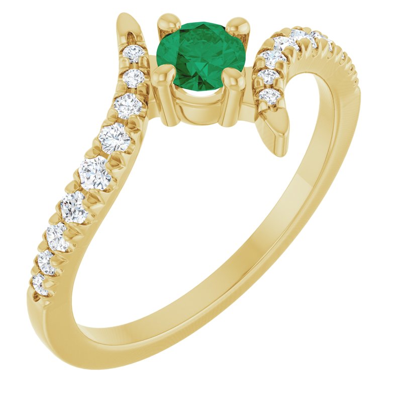 Accented Bypass Ring — Lab-Grown & 1/5 ctw Diamond