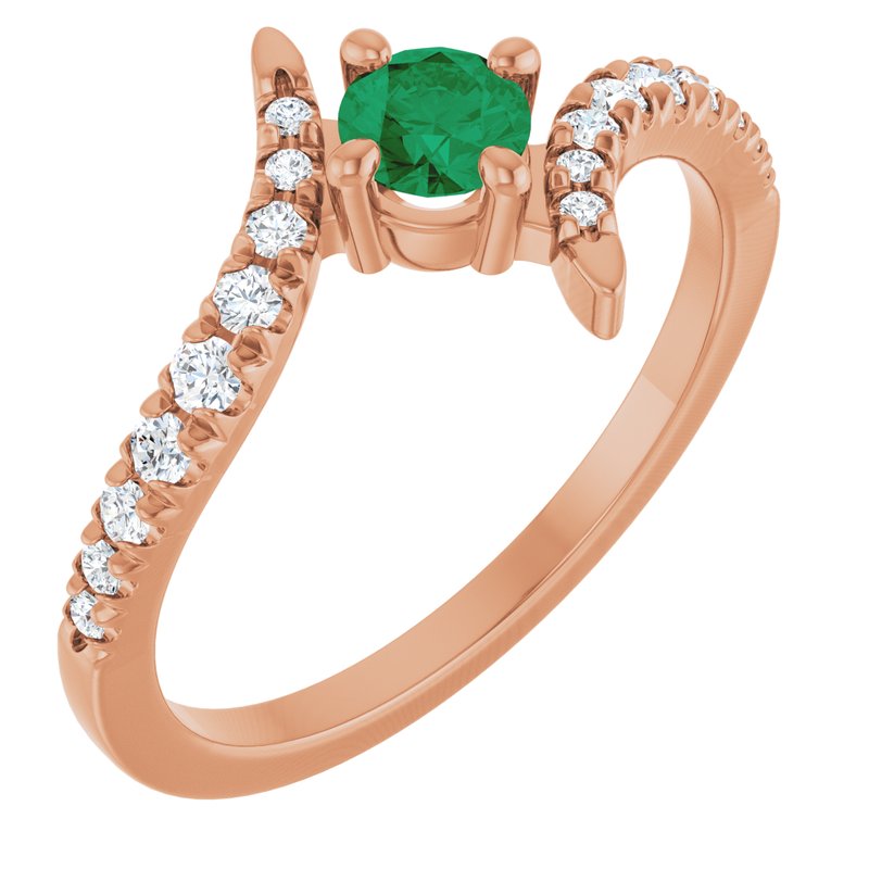 Accented Bypass Ring — Lab-Grown & 1/5 ctw Diamond