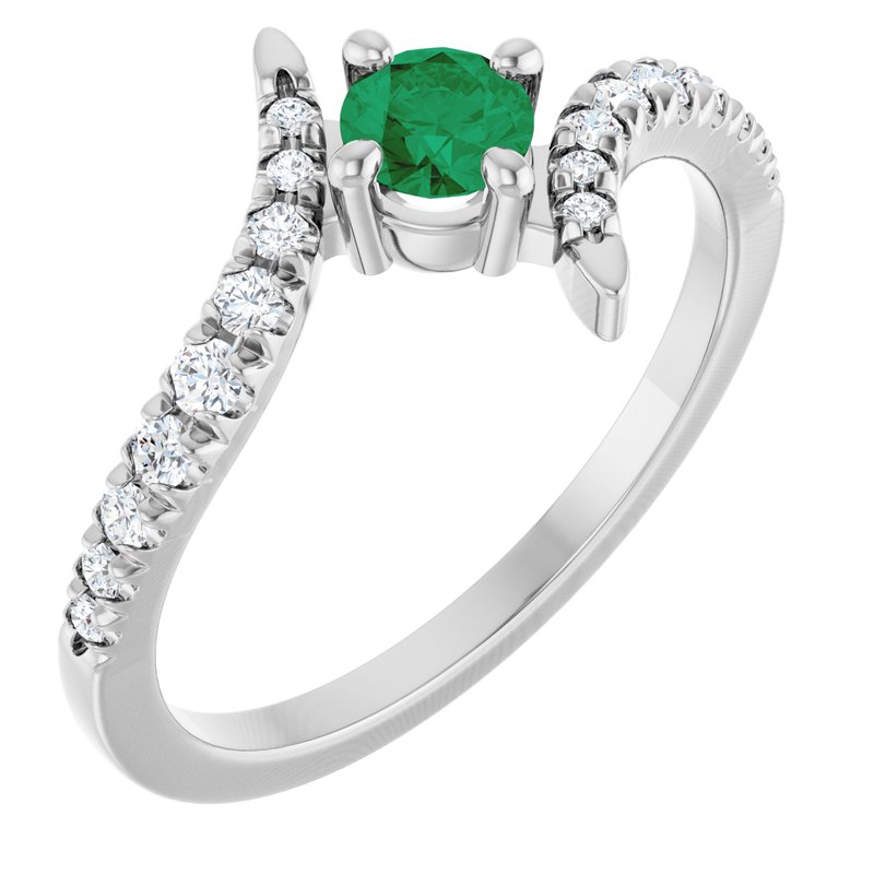 Accented Bypass Ring — Lab-Grown & 1/5 ctw Diamond