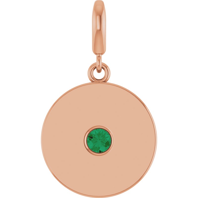 Accented Disc Charm/Pendant