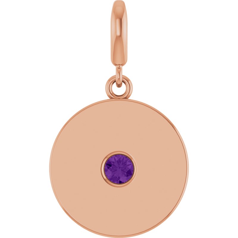 Accented Disc Charm/Pendant