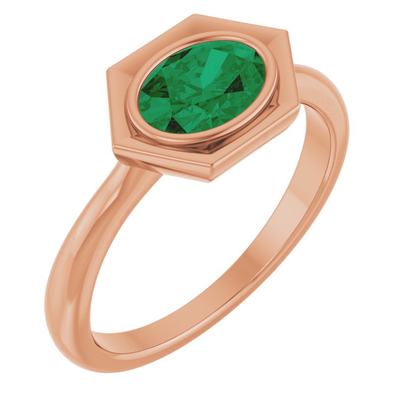 Bezel-Set Geometric Solitaire Ring