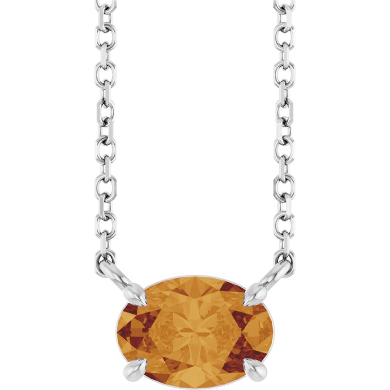 Solitaire Necklace — 18″ No. 2