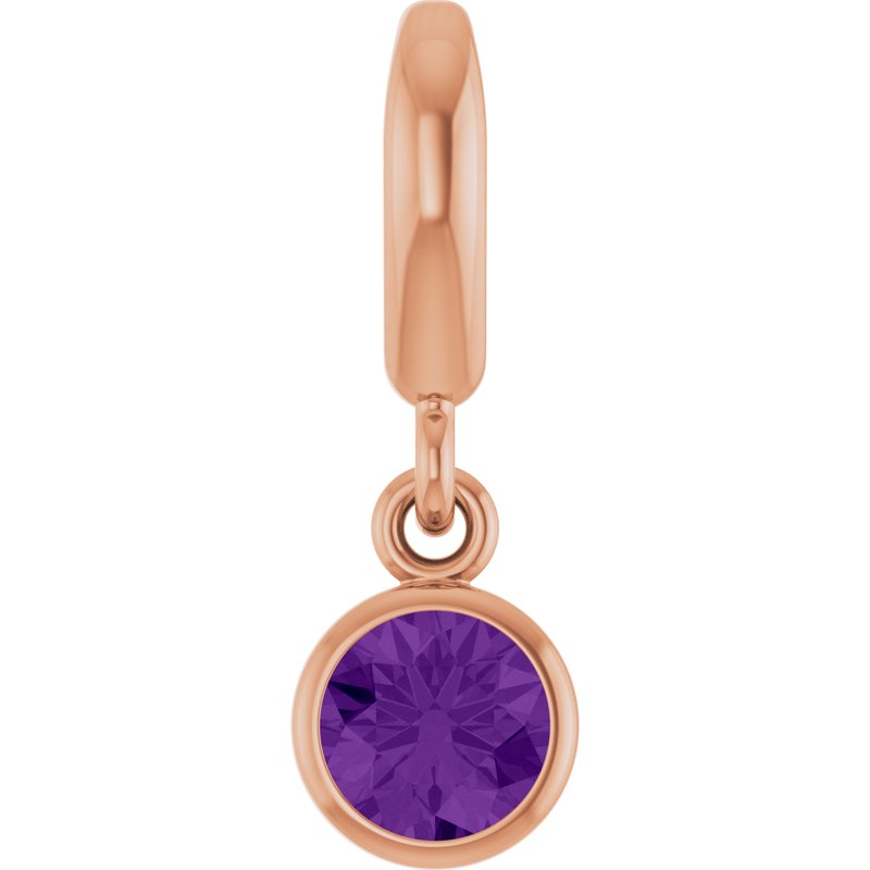 Bezel-Set Solitaire Charm/Pendant No. 4