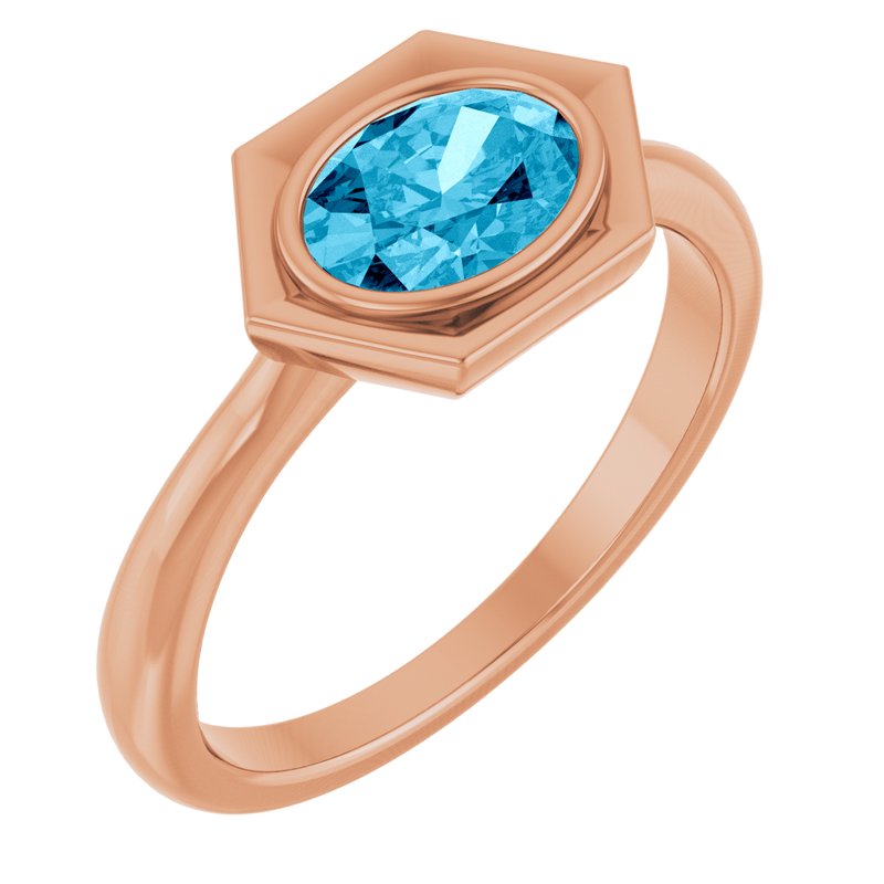 Bezel-Set Geometric Solitaire Ring