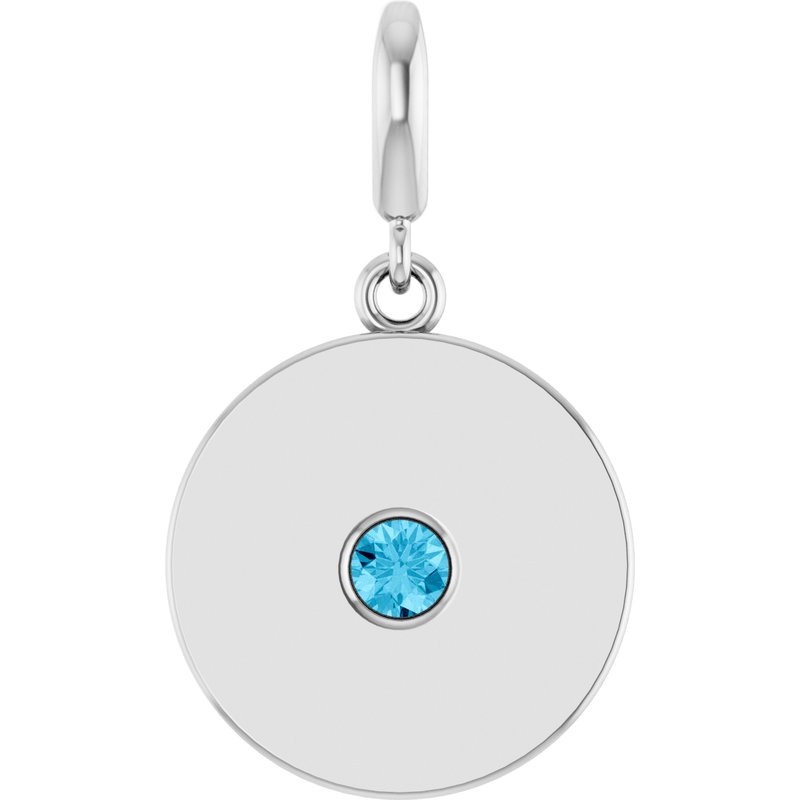 Accented Disc Charm/Pendant