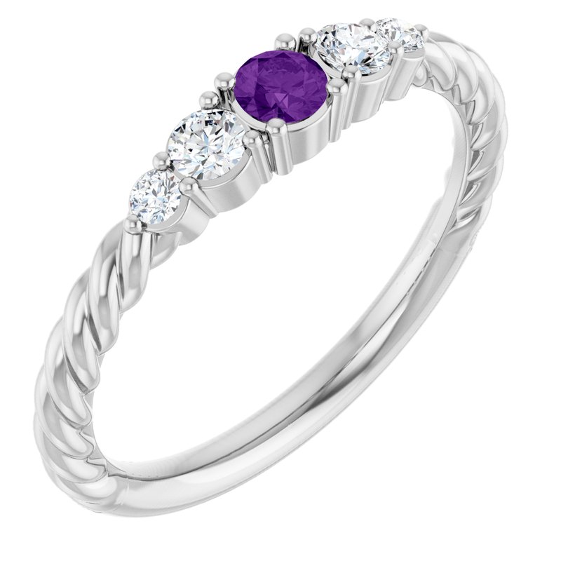 1/6 ctw Diamond Stackable Family Ring