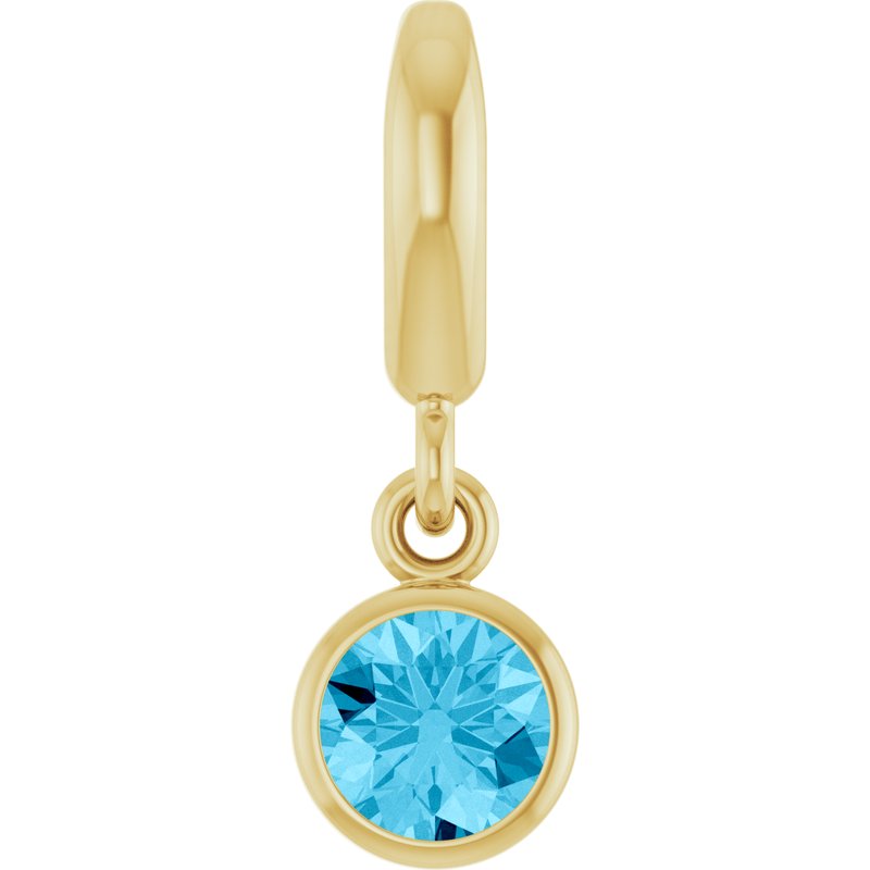 Bezel-Set Solitaire Charm/Pendant No. 4
