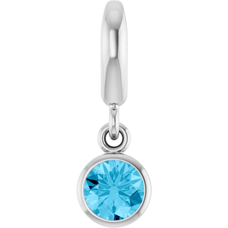 Bezel-Set Solitaire Charm/Pendant No. 4