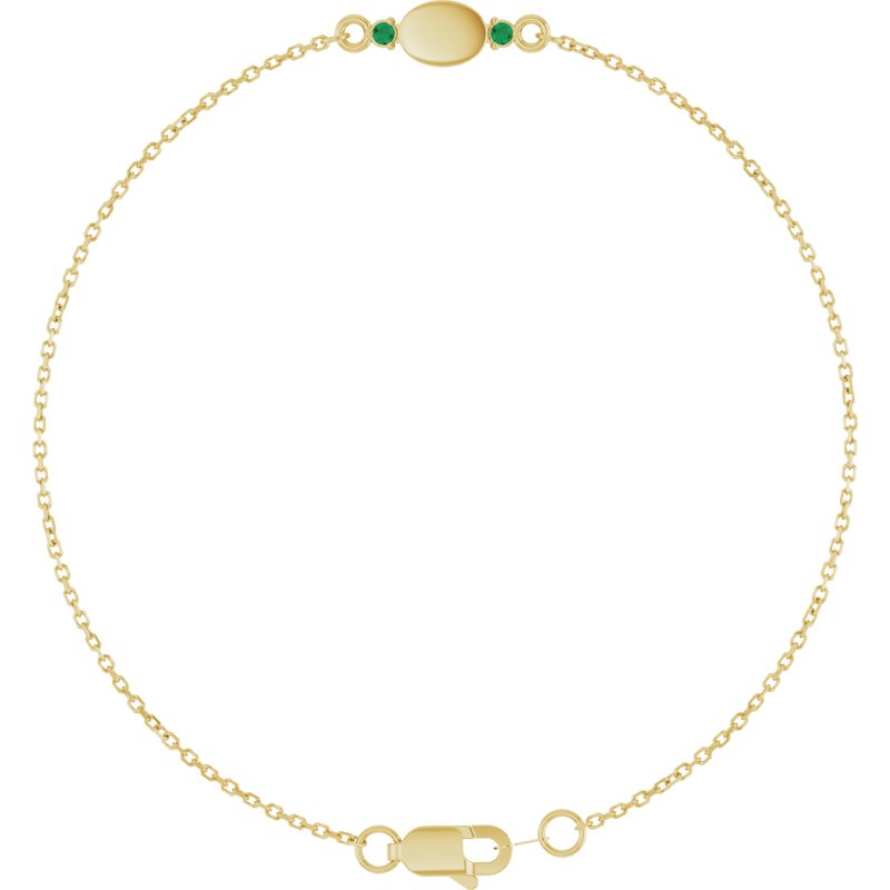 Engravable Accented Bracelet