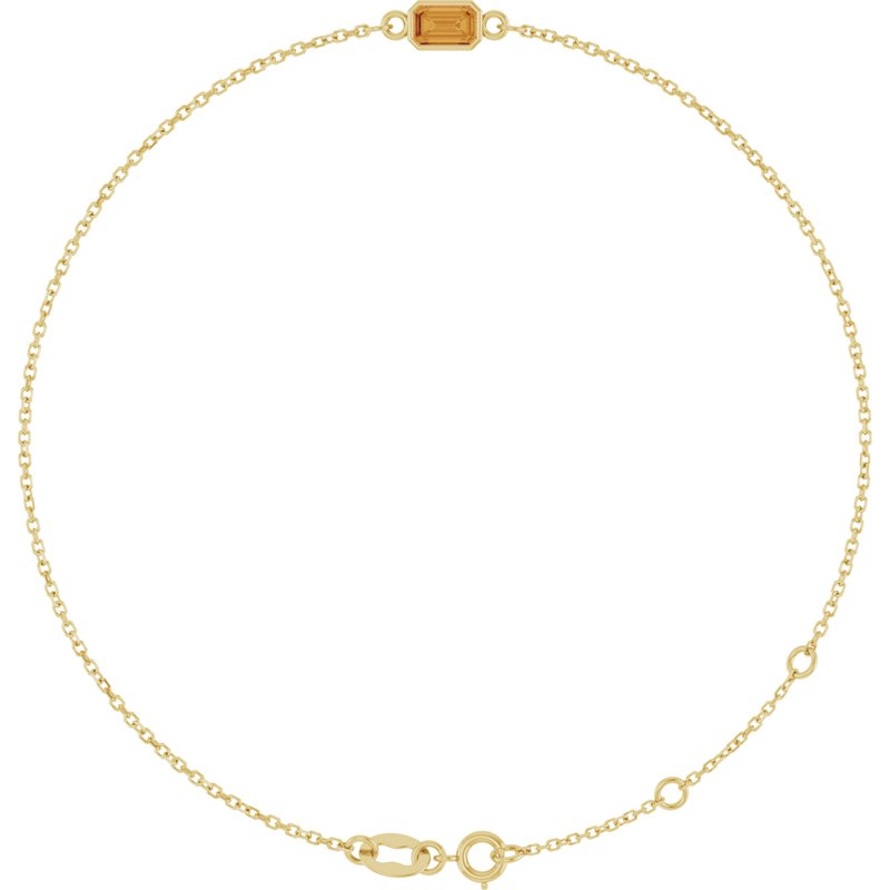 Bezel-Set Link Bracelet