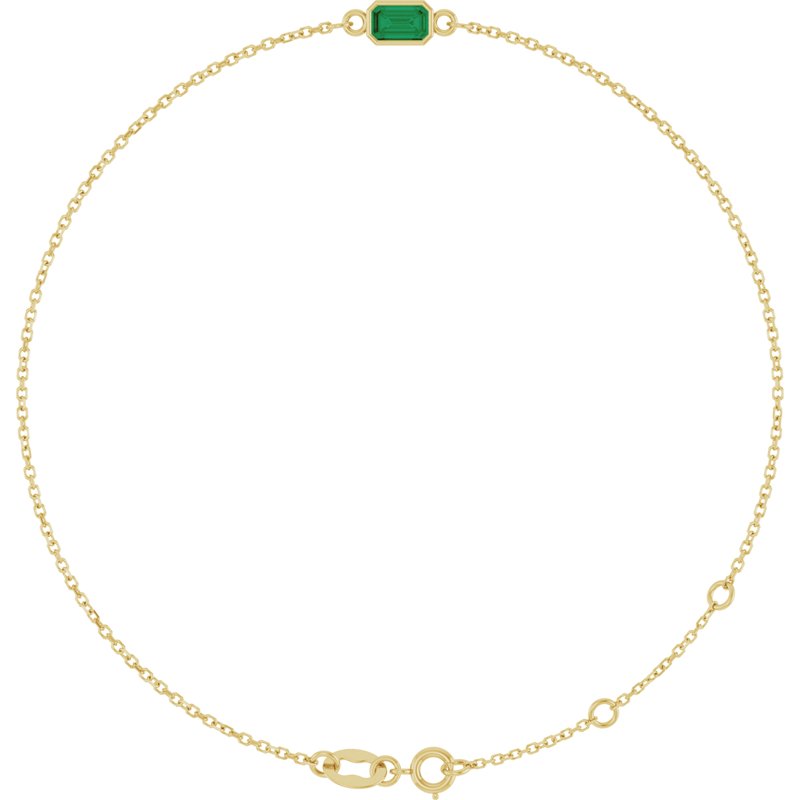 Bezel-Set Link Bracelet