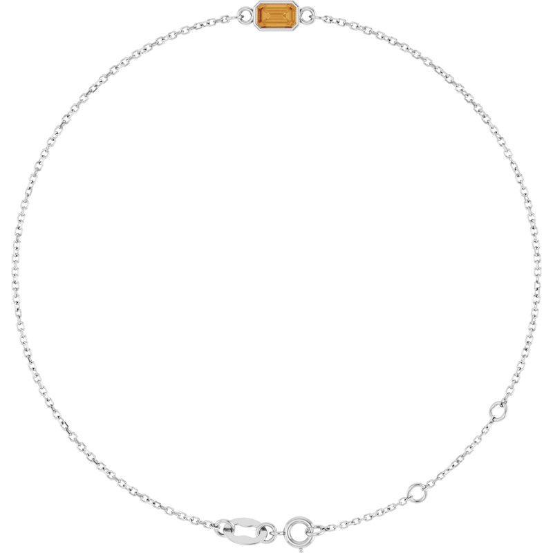 Bezel-Set Link Bracelet