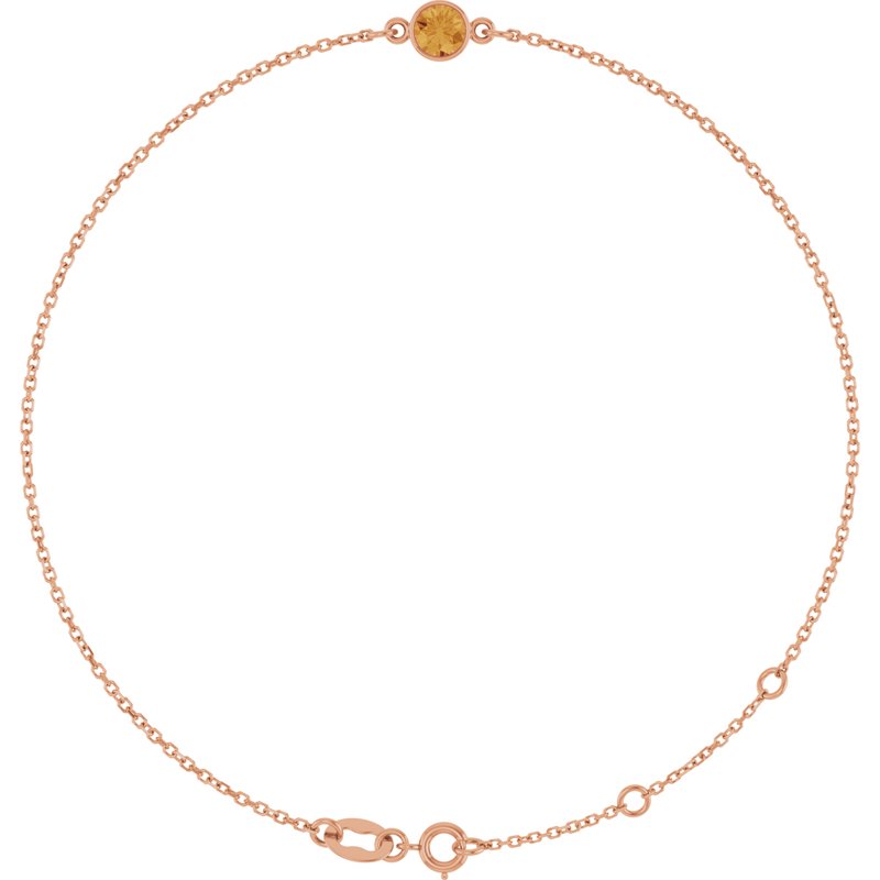 Bezel-Set Link Bracelet